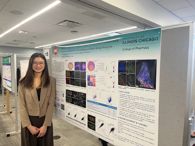 Yi-Chien Wu with her poster in the 2023 COP Research Day