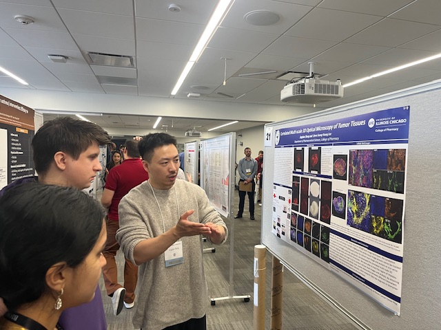 Jingtian with his poster in the 2023 COP Research Day