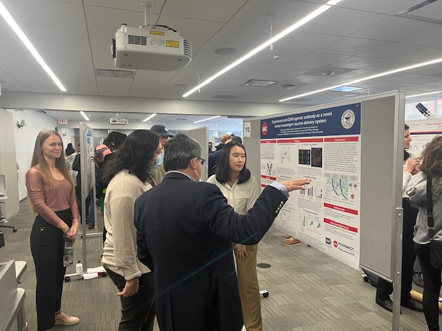 Dahee with her poster in the 2023 COP Research Day