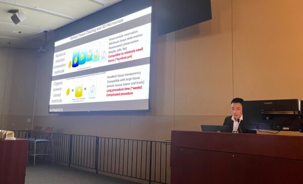 Jingtian was presenting his PhD research results after years of hard work.