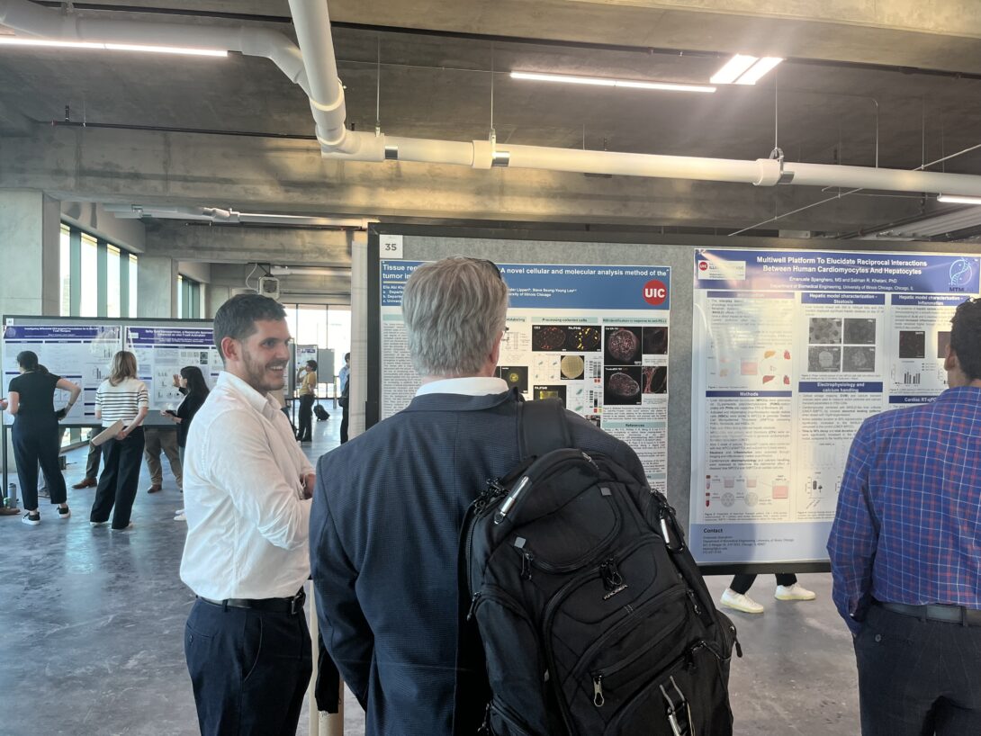 Elie's poster presentation at 2024 Chicago BioEng Conference